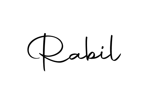 Make a beautiful signature design for name Rabil. With this signature (Autography-DOLnW) style, you can create a handwritten signature for free. Rabil signature style 10 images and pictures png