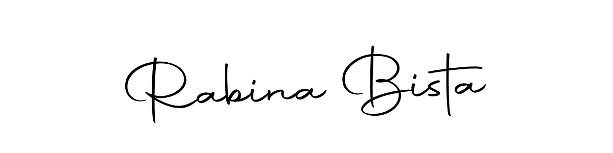 Create a beautiful signature design for name Rabina Bista. With this signature (Autography-DOLnW) fonts, you can make a handwritten signature for free. Rabina Bista signature style 10 images and pictures png