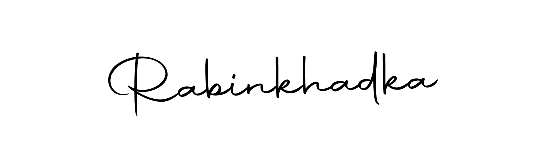 Use a signature maker to create a handwritten signature online. With this signature software, you can design (Autography-DOLnW) your own signature for name Rabinkhadka. Rabinkhadka signature style 10 images and pictures png