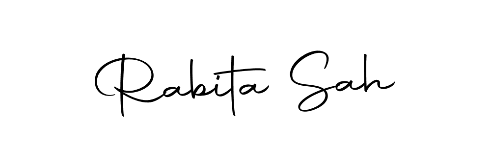 Rabita Sah stylish signature style. Best Handwritten Sign (Autography-DOLnW) for my name. Handwritten Signature Collection Ideas for my name Rabita Sah. Rabita Sah signature style 10 images and pictures png