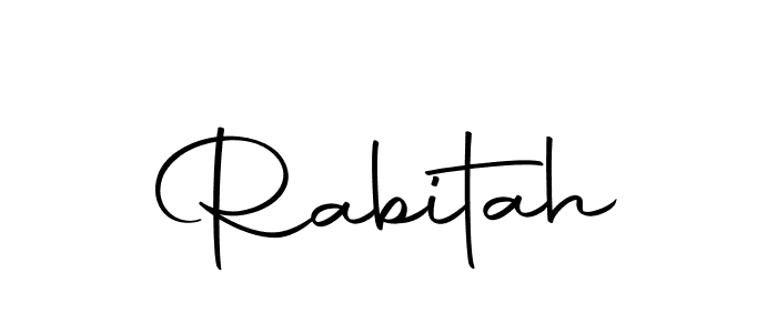 Create a beautiful signature design for name Rabitah. With this signature (Autography-DOLnW) fonts, you can make a handwritten signature for free. Rabitah signature style 10 images and pictures png