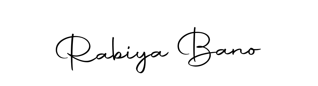 Use a signature maker to create a handwritten signature online. With this signature software, you can design (Autography-DOLnW) your own signature for name Rabiya Bano. Rabiya Bano signature style 10 images and pictures png