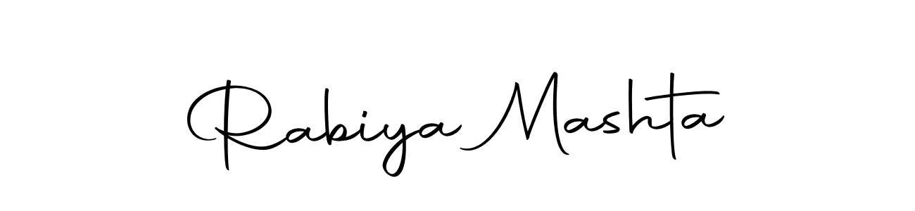 You should practise on your own different ways (Autography-DOLnW) to write your name (Rabiya Mashta) in signature. don't let someone else do it for you. Rabiya Mashta signature style 10 images and pictures png