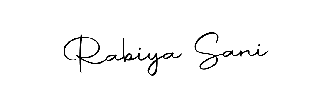 Use a signature maker to create a handwritten signature online. With this signature software, you can design (Autography-DOLnW) your own signature for name Rabiya Sani. Rabiya Sani signature style 10 images and pictures png