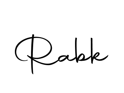 Design your own signature with our free online signature maker. With this signature software, you can create a handwritten (Autography-DOLnW) signature for name Rabk. Rabk signature style 10 images and pictures png