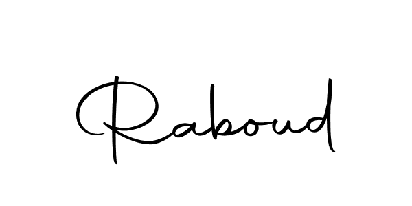 Design your own signature with our free online signature maker. With this signature software, you can create a handwritten (Autography-DOLnW) signature for name Raboud. Raboud signature style 10 images and pictures png