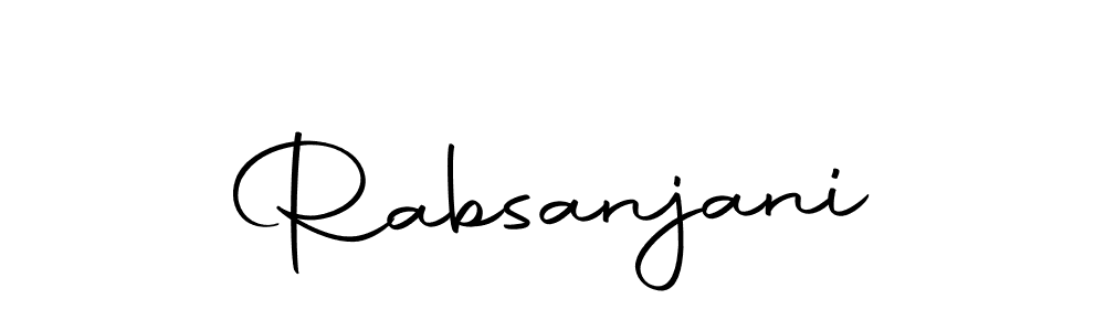Similarly Autography-DOLnW is the best handwritten signature design. Signature creator online .You can use it as an online autograph creator for name Rabsanjani. Rabsanjani signature style 10 images and pictures png