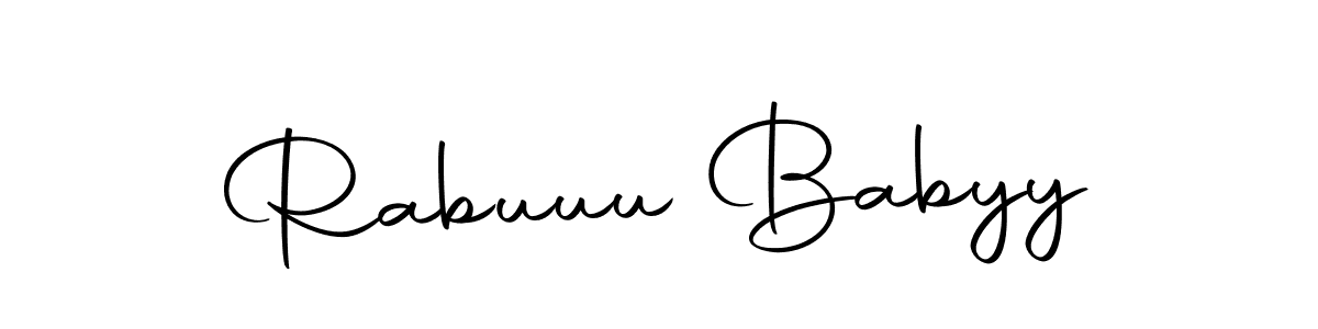 Use a signature maker to create a handwritten signature online. With this signature software, you can design (Autography-DOLnW) your own signature for name Rabuuu Babyy. Rabuuu Babyy signature style 10 images and pictures png
