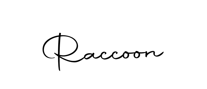 How to make Raccoon signature? Autography-DOLnW is a professional autograph style. Create handwritten signature for Raccoon name. Raccoon signature style 10 images and pictures png