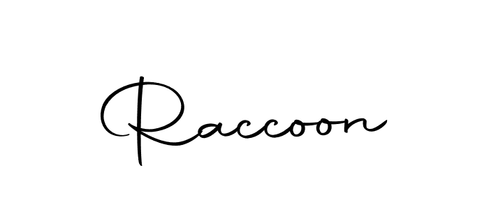 How to make Raccoon signature? Autography-DOLnW is a professional autograph style. Create handwritten signature for Raccoon name. Raccoon signature style 10 images and pictures png