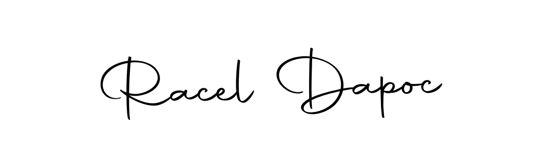 You can use this online signature creator to create a handwritten signature for the name Racel Dapoc. This is the best online autograph maker. Racel Dapoc signature style 10 images and pictures png