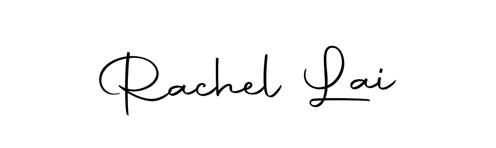 How to make Rachel Lai name signature. Use Autography-DOLnW style for creating short signs online. This is the latest handwritten sign. Rachel Lai signature style 10 images and pictures png