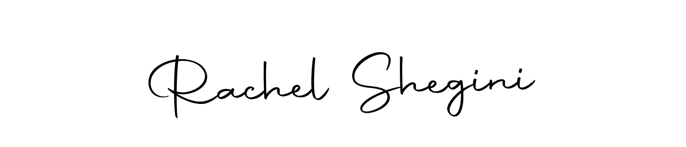 How to make Rachel Shegini name signature. Use Autography-DOLnW style for creating short signs online. This is the latest handwritten sign. Rachel Shegini signature style 10 images and pictures png
