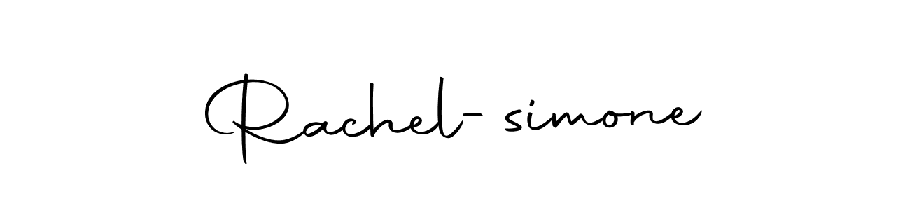 How to make Rachel-simone name signature. Use Autography-DOLnW style for creating short signs online. This is the latest handwritten sign. Rachel-simone signature style 10 images and pictures png