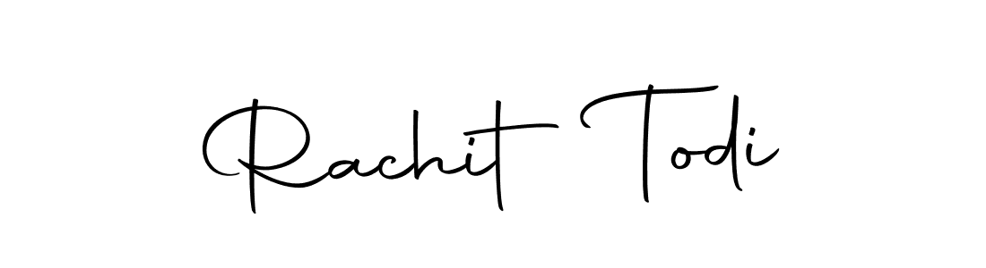 You should practise on your own different ways (Autography-DOLnW) to write your name (Rachit Todi) in signature. don't let someone else do it for you. Rachit Todi signature style 10 images and pictures png