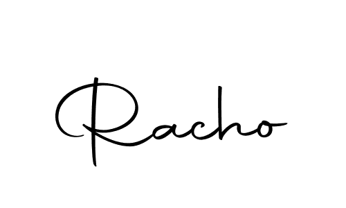 Use a signature maker to create a handwritten signature online. With this signature software, you can design (Autography-DOLnW) your own signature for name Racho. Racho signature style 10 images and pictures png