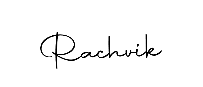 Design your own signature with our free online signature maker. With this signature software, you can create a handwritten (Autography-DOLnW) signature for name Rachvik. Rachvik signature style 10 images and pictures png