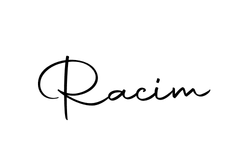 Design your own signature with our free online signature maker. With this signature software, you can create a handwritten (Autography-DOLnW) signature for name Racim. Racim signature style 10 images and pictures png