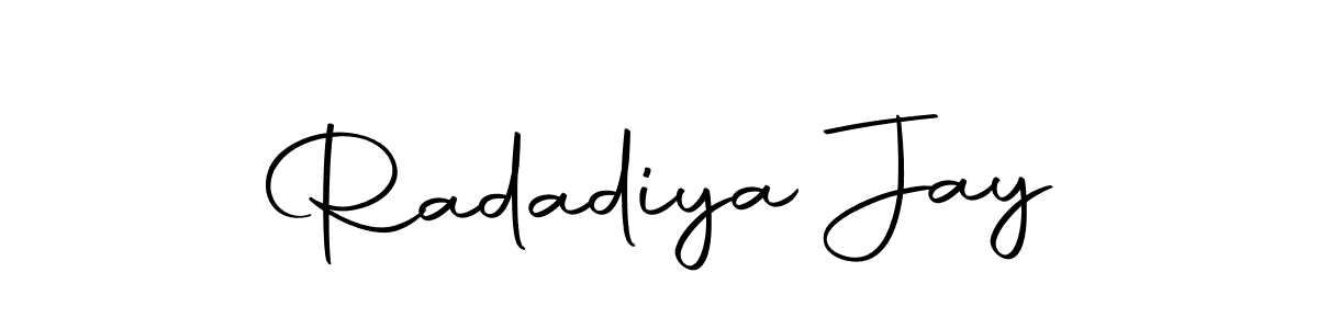 Create a beautiful signature design for name Radadiya Jay. With this signature (Autography-DOLnW) fonts, you can make a handwritten signature for free. Radadiya Jay signature style 10 images and pictures png