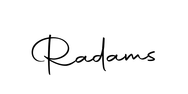 Use a signature maker to create a handwritten signature online. With this signature software, you can design (Autography-DOLnW) your own signature for name Radams. Radams signature style 10 images and pictures png