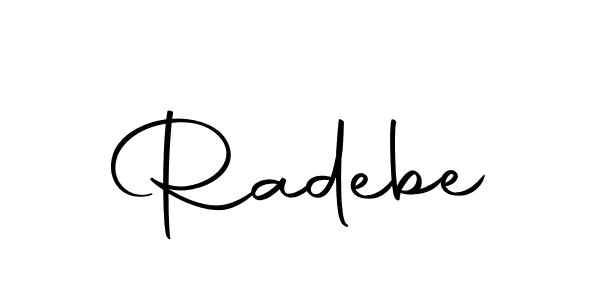 Make a beautiful signature design for name Radebe. With this signature (Autography-DOLnW) style, you can create a handwritten signature for free. Radebe signature style 10 images and pictures png