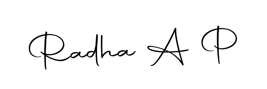 Once you've used our free online signature maker to create your best signature Autography-DOLnW style, it's time to enjoy all of the benefits that Radha A P name signing documents. Radha A P signature style 10 images and pictures png