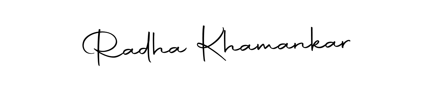 This is the best signature style for the Radha Khamankar name. Also you like these signature font (Autography-DOLnW). Mix name signature. Radha Khamankar signature style 10 images and pictures png