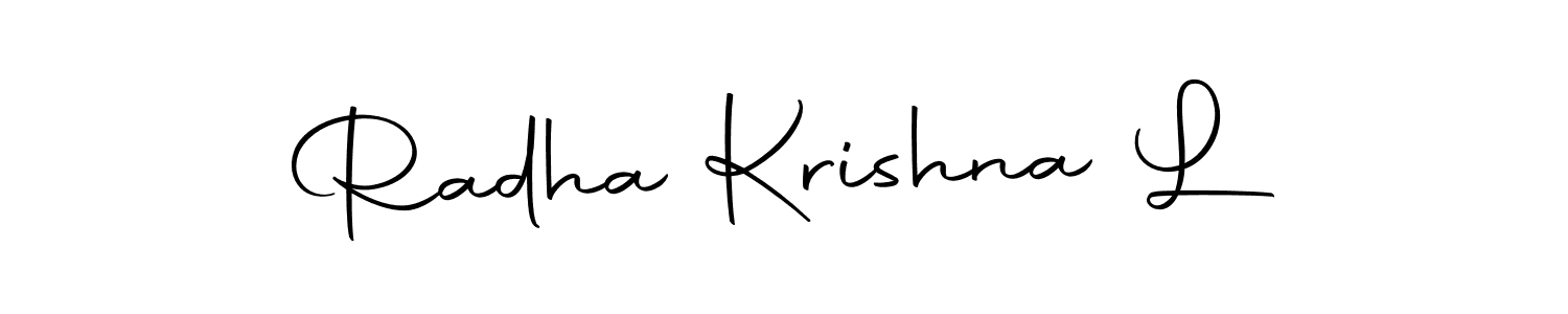 You can use this online signature creator to create a handwritten signature for the name Radha Krishna L. This is the best online autograph maker. Radha Krishna L signature style 10 images and pictures png