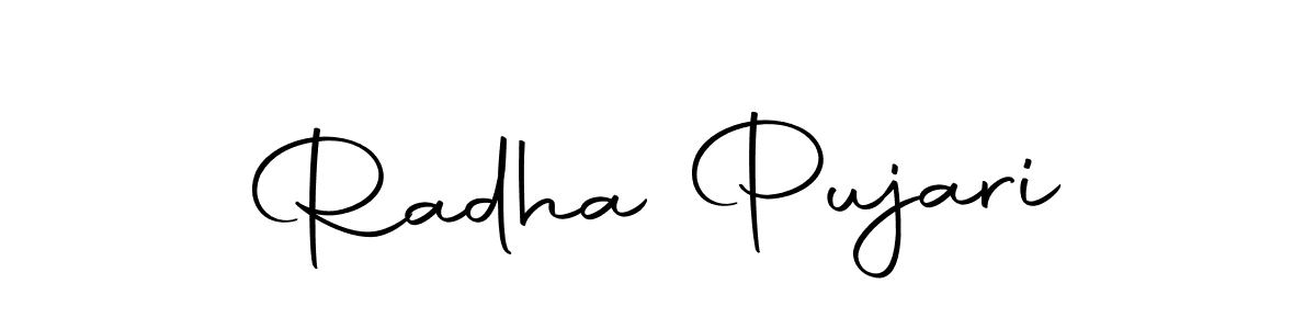 Use a signature maker to create a handwritten signature online. With this signature software, you can design (Autography-DOLnW) your own signature for name Radha Pujari. Radha Pujari signature style 10 images and pictures png