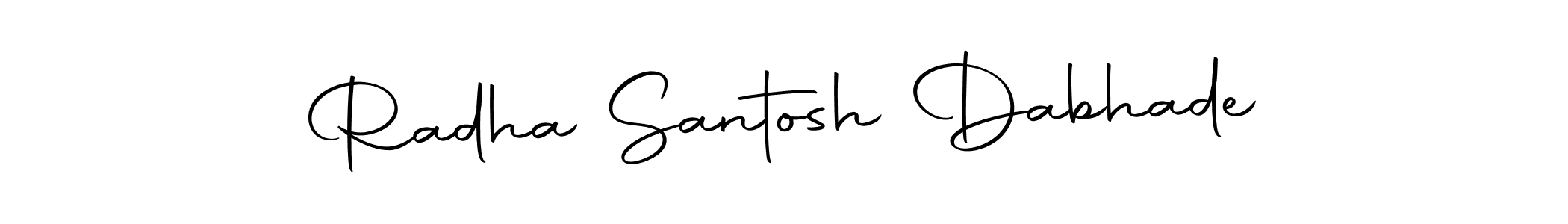 The best way (Autography-DOLnW) to make a short signature is to pick only two or three words in your name. The name Radha Santosh Dabhade include a total of six letters. For converting this name. Radha Santosh Dabhade signature style 10 images and pictures png