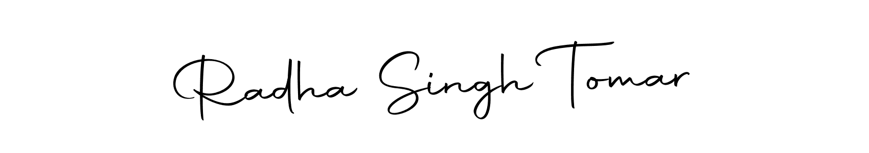The best way (Autography-DOLnW) to make a short signature is to pick only two or three words in your name. The name Radha Singh Tomar include a total of six letters. For converting this name. Radha Singh Tomar signature style 10 images and pictures png