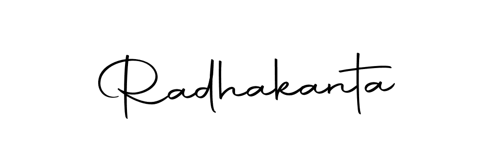 Use a signature maker to create a handwritten signature online. With this signature software, you can design (Autography-DOLnW) your own signature for name Radhakanta. Radhakanta signature style 10 images and pictures png