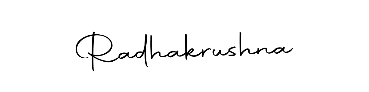 Create a beautiful signature design for name Radhakrushna. With this signature (Autography-DOLnW) fonts, you can make a handwritten signature for free. Radhakrushna signature style 10 images and pictures png