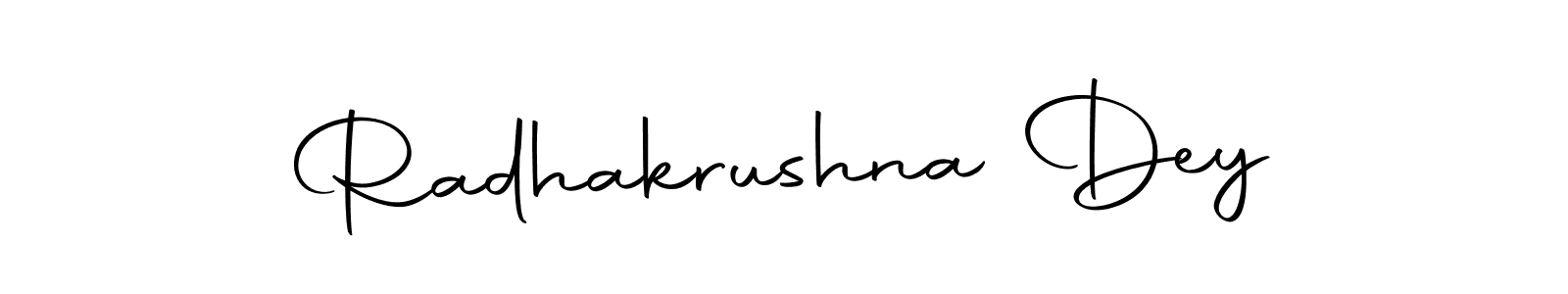 Create a beautiful signature design for name Radhakrushna Dey. With this signature (Autography-DOLnW) fonts, you can make a handwritten signature for free. Radhakrushna Dey signature style 10 images and pictures png