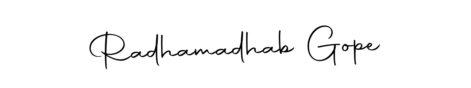 Also we have Radhamadhab Gope name is the best signature style. Create professional handwritten signature collection using Autography-DOLnW autograph style. Radhamadhab Gope signature style 10 images and pictures png
