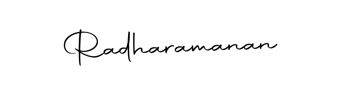 Make a beautiful signature design for name Radharamanan. With this signature (Autography-DOLnW) style, you can create a handwritten signature for free. Radharamanan signature style 10 images and pictures png