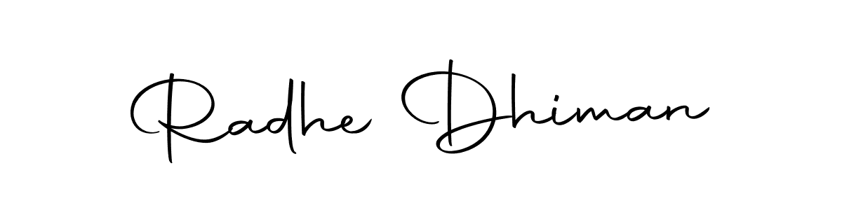 You should practise on your own different ways (Autography-DOLnW) to write your name (Radhe Dhiman) in signature. don't let someone else do it for you. Radhe Dhiman signature style 10 images and pictures png