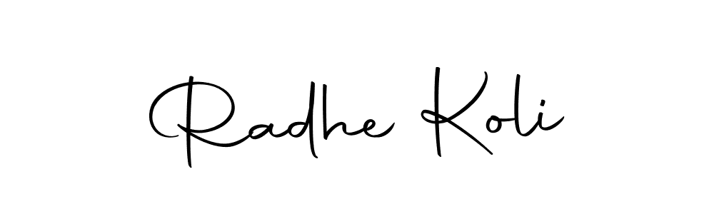 Make a beautiful signature design for name Radhe Koli. Use this online signature maker to create a handwritten signature for free. Radhe Koli signature style 10 images and pictures png