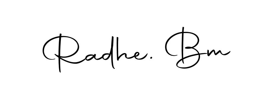The best way (Autography-DOLnW) to make a short signature is to pick only two or three words in your name. The name Radhe. Bm include a total of six letters. For converting this name. Radhe. Bm signature style 10 images and pictures png
