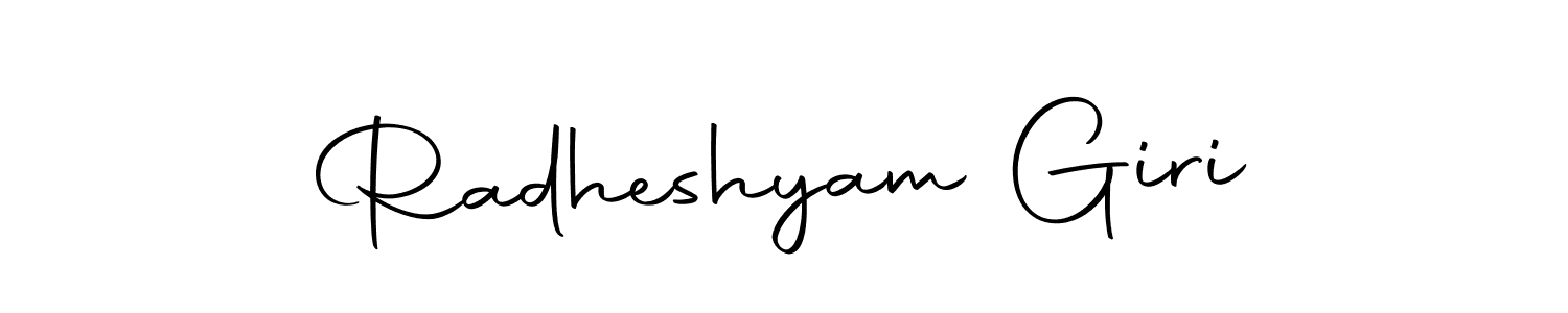 The best way (Autography-DOLnW) to make a short signature is to pick only two or three words in your name. The name Radheshyam Giri include a total of six letters. For converting this name. Radheshyam Giri signature style 10 images and pictures png