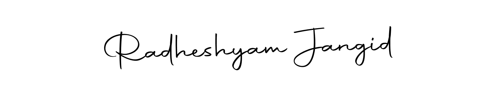 Create a beautiful signature design for name Radheshyam Jangid. With this signature (Autography-DOLnW) fonts, you can make a handwritten signature for free. Radheshyam Jangid signature style 10 images and pictures png