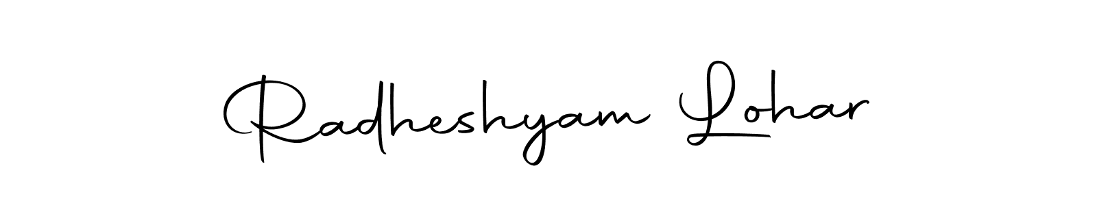 How to make Radheshyam Lohar name signature. Use Autography-DOLnW style for creating short signs online. This is the latest handwritten sign. Radheshyam Lohar signature style 10 images and pictures png