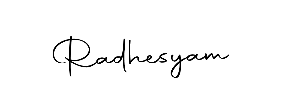 Radhesyam stylish signature style. Best Handwritten Sign (Autography-DOLnW) for my name. Handwritten Signature Collection Ideas for my name Radhesyam. Radhesyam signature style 10 images and pictures png
