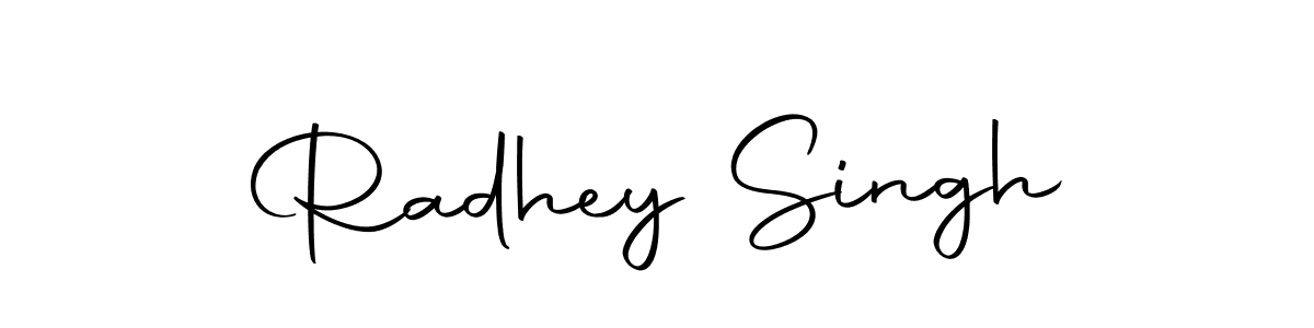 Create a beautiful signature design for name Radhey Singh. With this signature (Autography-DOLnW) fonts, you can make a handwritten signature for free. Radhey Singh signature style 10 images and pictures png