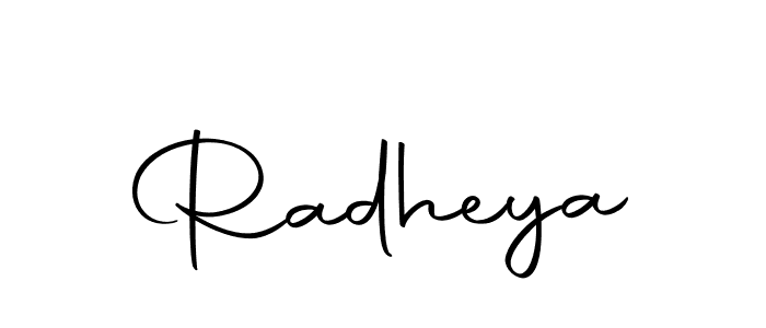 Make a beautiful signature design for name Radheya. With this signature (Autography-DOLnW) style, you can create a handwritten signature for free. Radheya signature style 10 images and pictures png