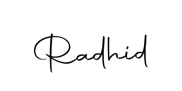 Use a signature maker to create a handwritten signature online. With this signature software, you can design (Autography-DOLnW) your own signature for name Radhid. Radhid signature style 10 images and pictures png