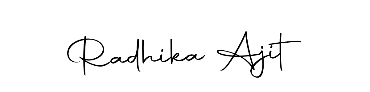 Also we have Radhika Ajit name is the best signature style. Create professional handwritten signature collection using Autography-DOLnW autograph style. Radhika Ajit signature style 10 images and pictures png