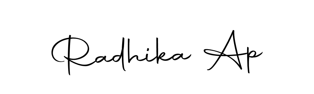 Make a beautiful signature design for name Radhika Ap. With this signature (Autography-DOLnW) style, you can create a handwritten signature for free. Radhika Ap signature style 10 images and pictures png