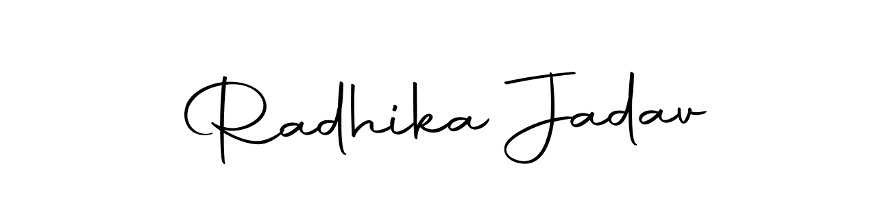 Autography-DOLnW is a professional signature style that is perfect for those who want to add a touch of class to their signature. It is also a great choice for those who want to make their signature more unique. Get Radhika Jadav name to fancy signature for free. Radhika Jadav signature style 10 images and pictures png