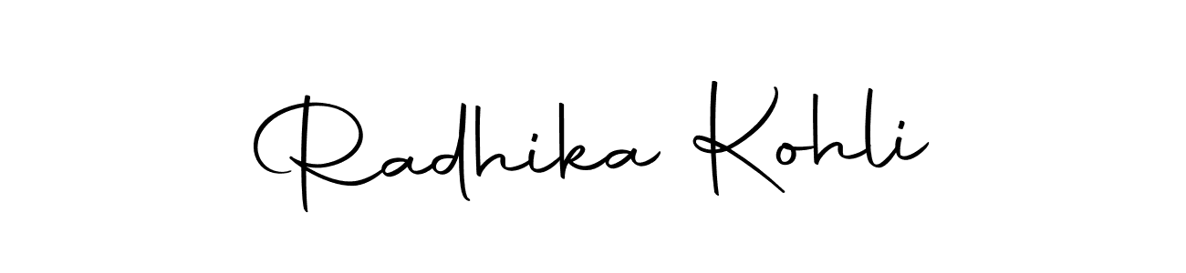 You should practise on your own different ways (Autography-DOLnW) to write your name (Radhika Kohli) in signature. don't let someone else do it for you. Radhika Kohli signature style 10 images and pictures png